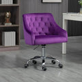 Black Velvet Swivel Office Chair A398