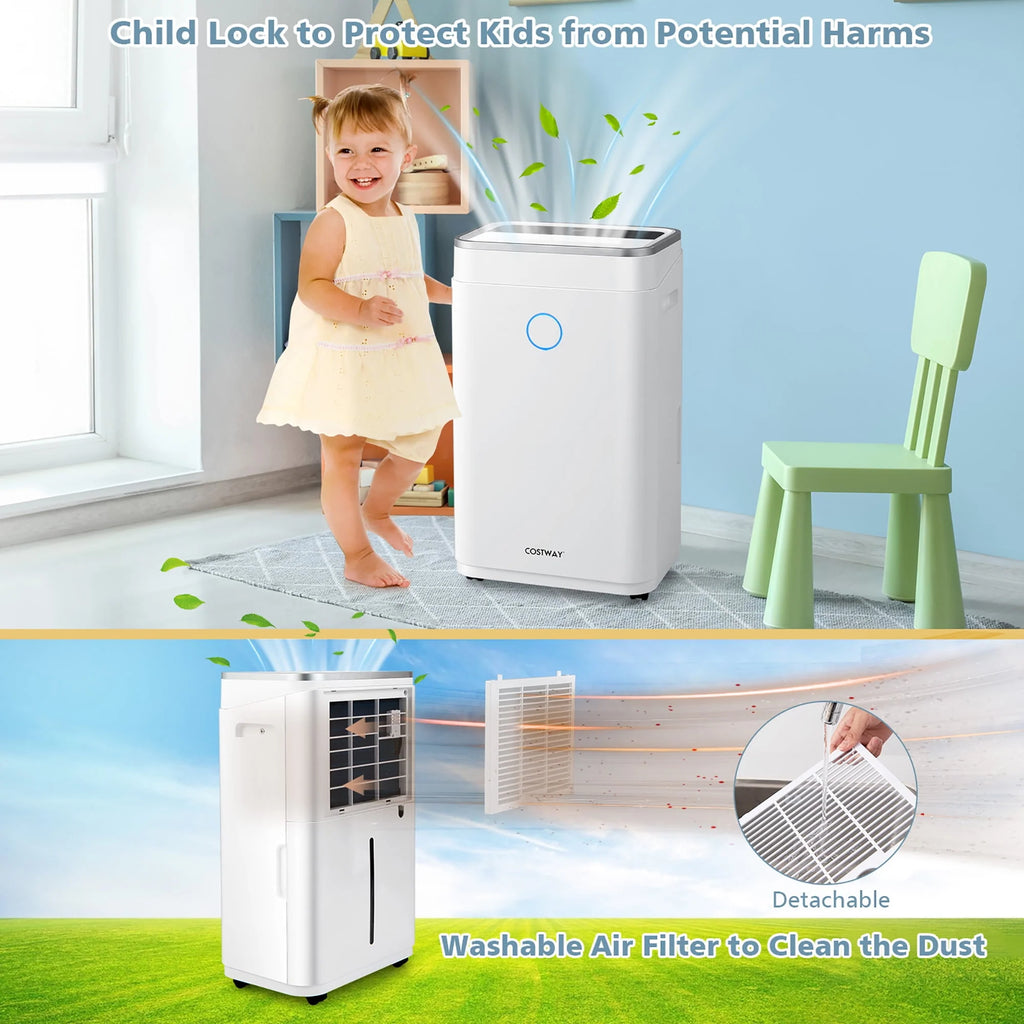 60-Pint Dehumidifier with 3-Color Digital Display S69951
