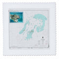 Nautical Chart With Fort Jefferson 10x10 inch Quilt Square B92339