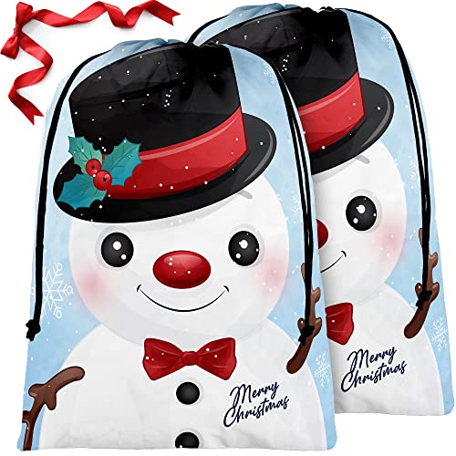 Extra Large Reusable Christmas Drawstring Gift Bags O90175
