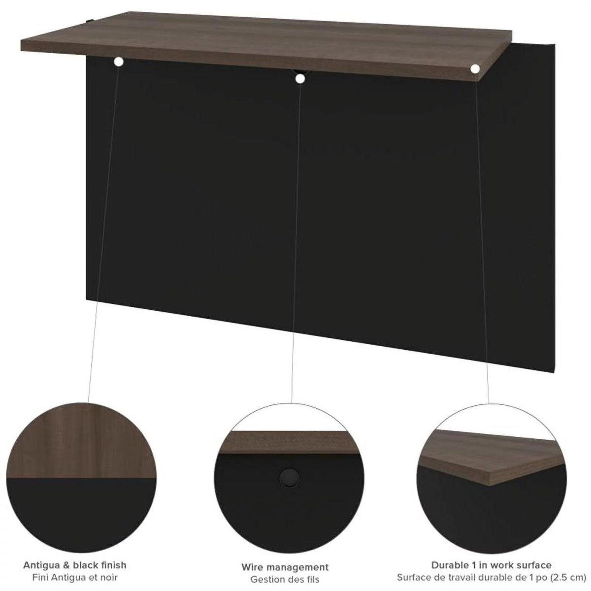5 Piece Wood U Shaped Computer Desk F895