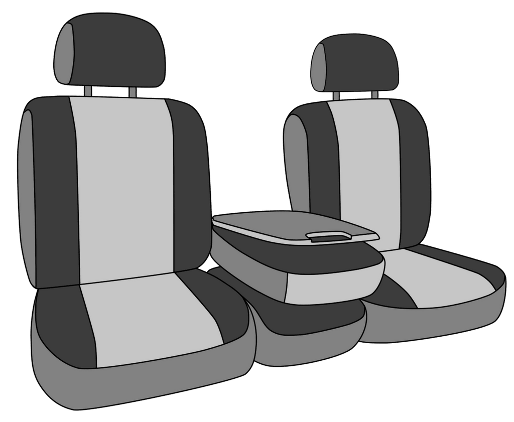 Black NeoSupreme Split Bench Seat Covers Z951