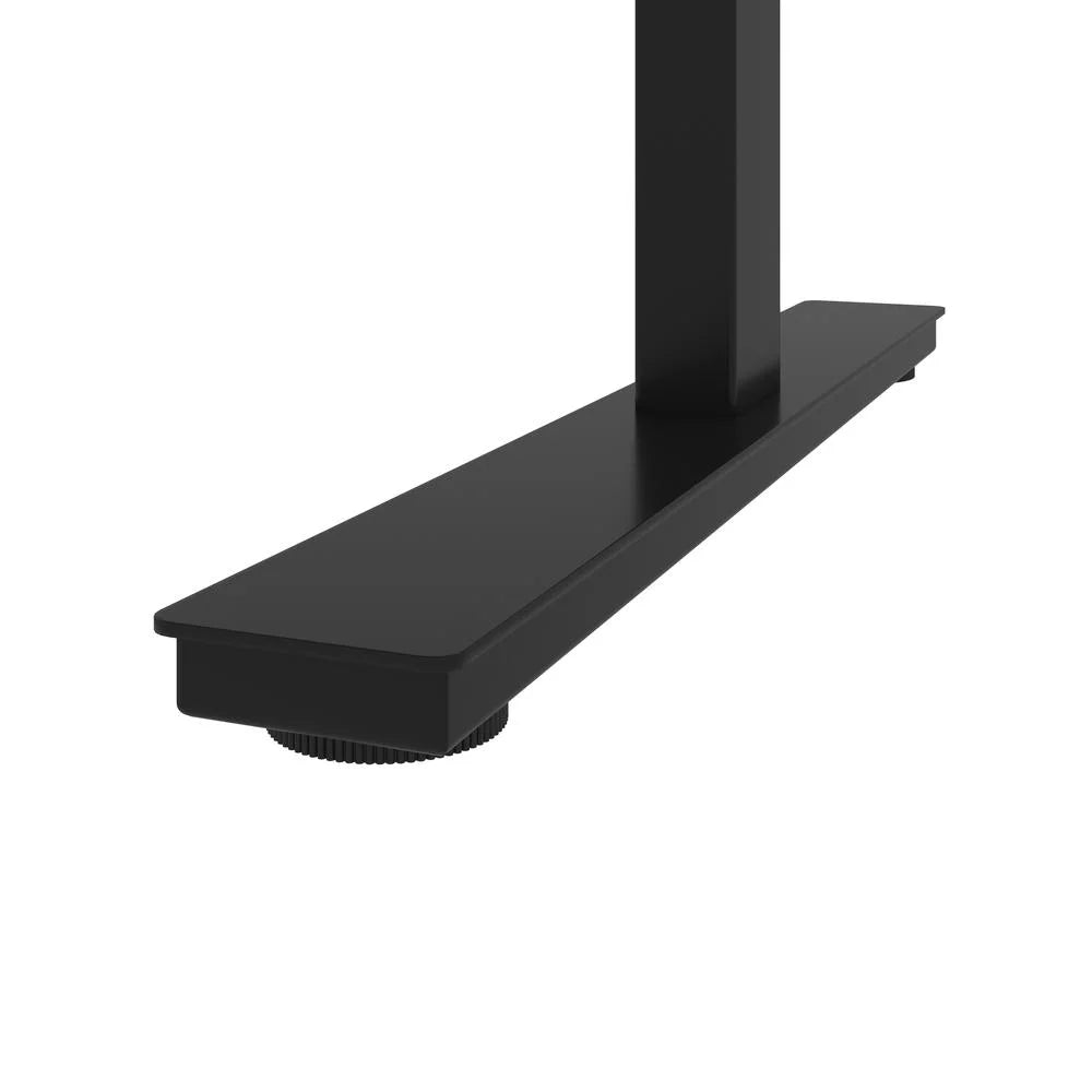 Bark Grey Standing Desk with Dual Monitor Arm F960