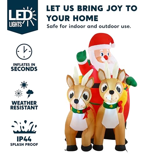 6 FT Inflatable Christmas Yard Decoration with Built-in LED Z893