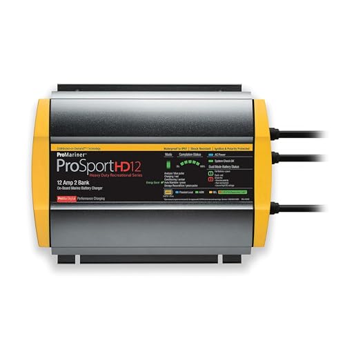 Waterproof Marine Battery Charger, 20 Amp, 3 Bank X319883