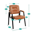 Set of 2 Leather Waiting Room Chairs with Padded Arm Rest X27057